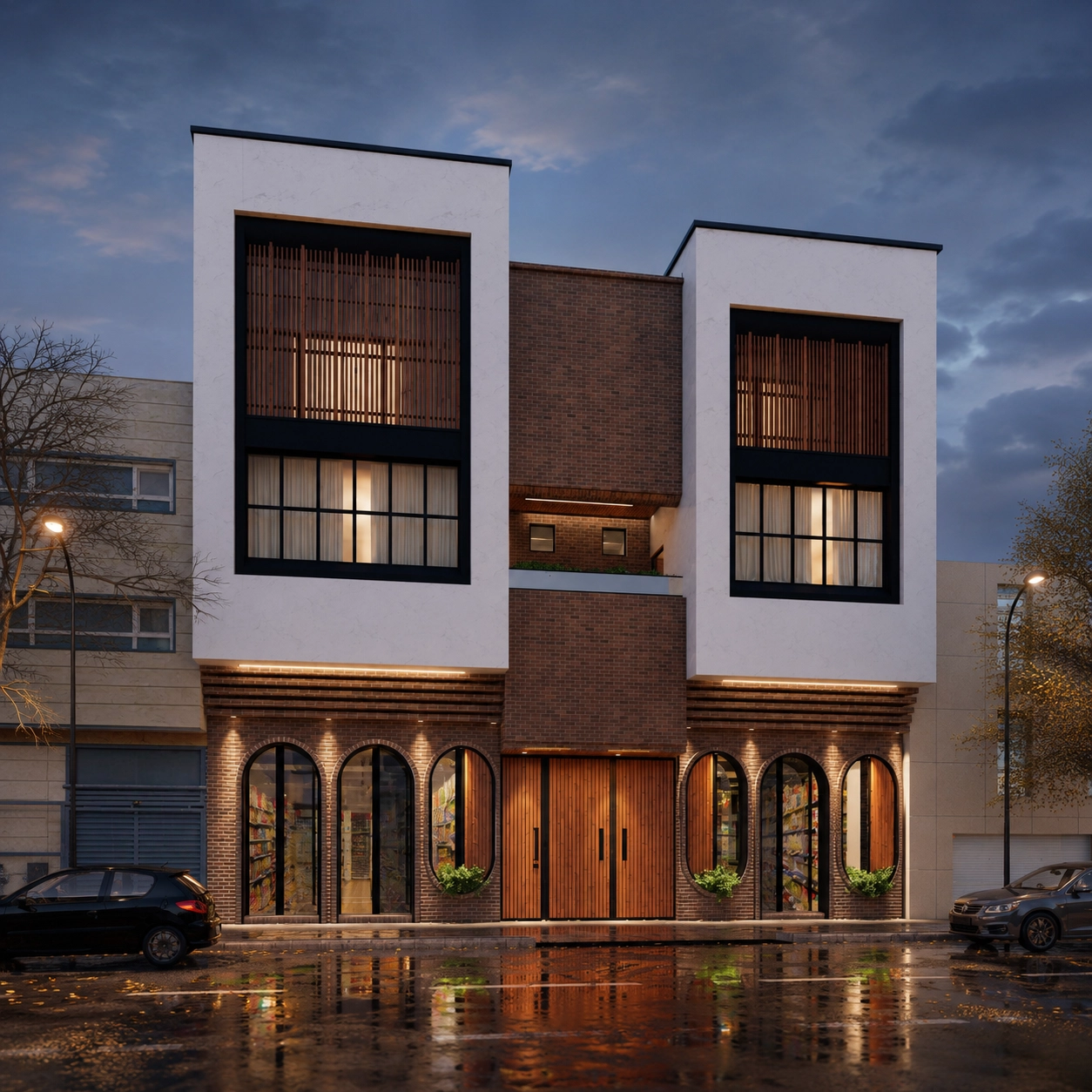 طراحی نما ساختمان تجاری مسکونی نیکا