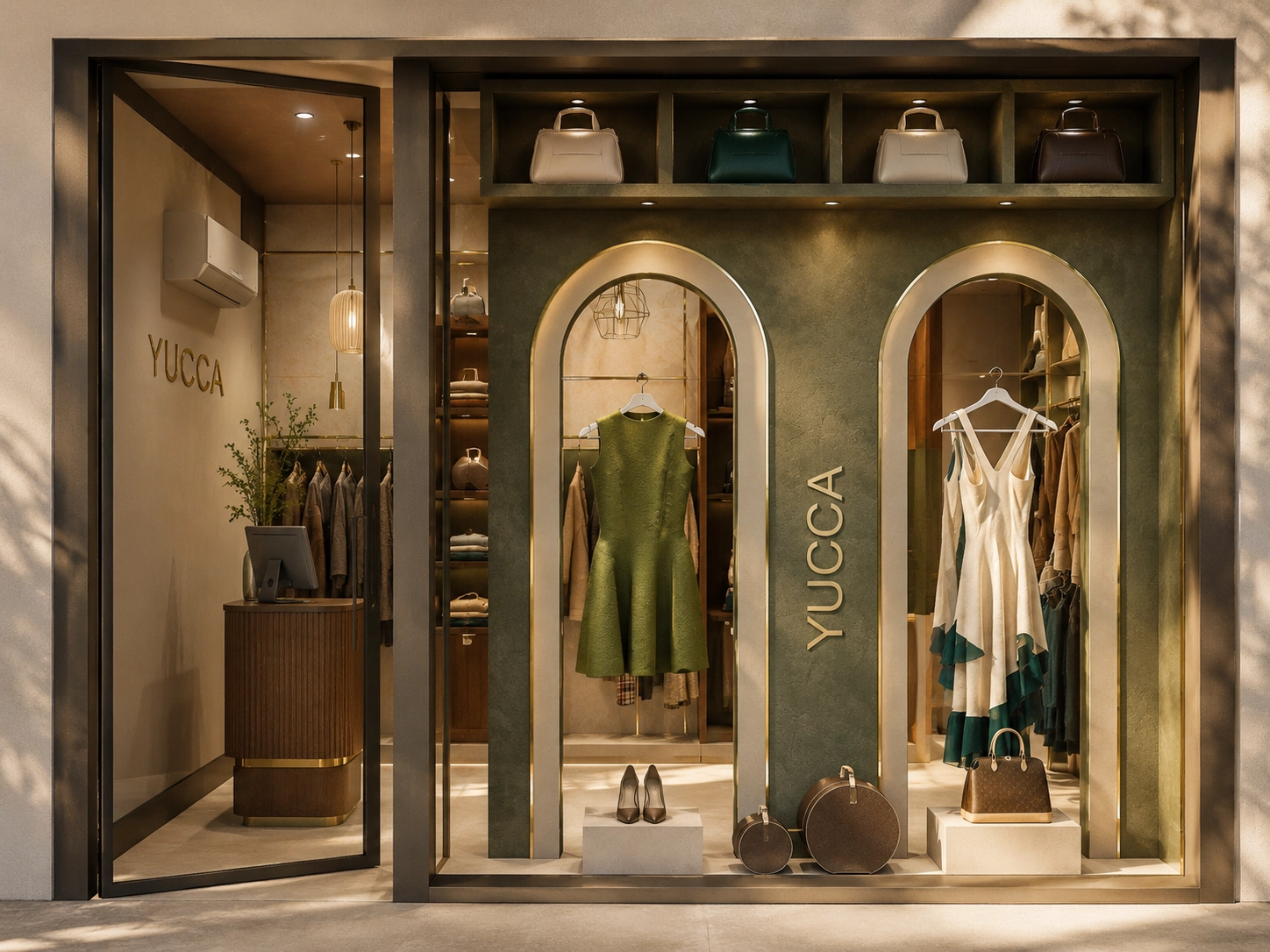 طراحی داخلی بوتیک زنانه یوکا | YUCCA Boutique