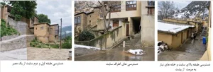 دیاگرام دو مسیر دسترسی سایت از ترازهای بالا و پایین در ماسوله